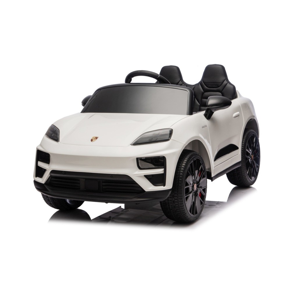 JOKO Elektrické autíčko Porsche Macan 4x4, penové kolesá, kožené sedadlo, biele