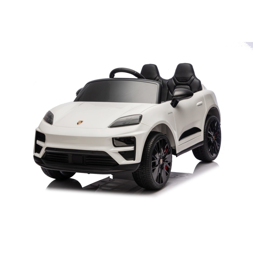 JOKO Elektrické autíčko Porsche Macan 4x4, penové kolesá, kožené sedadlo, biele