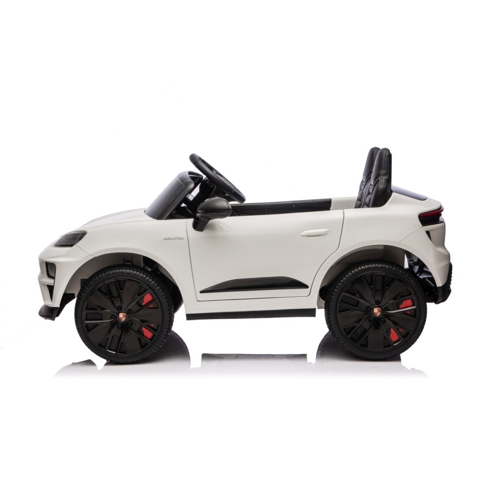 JOKO Elektrické autíčko Porsche Macan 4x4, penové kolesá, kožené sedadlo, biele