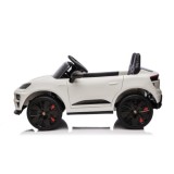 JOKO Elektrické autíčko Porsche Macan 4x4, penové kolesá, kožené sedadlo, biele