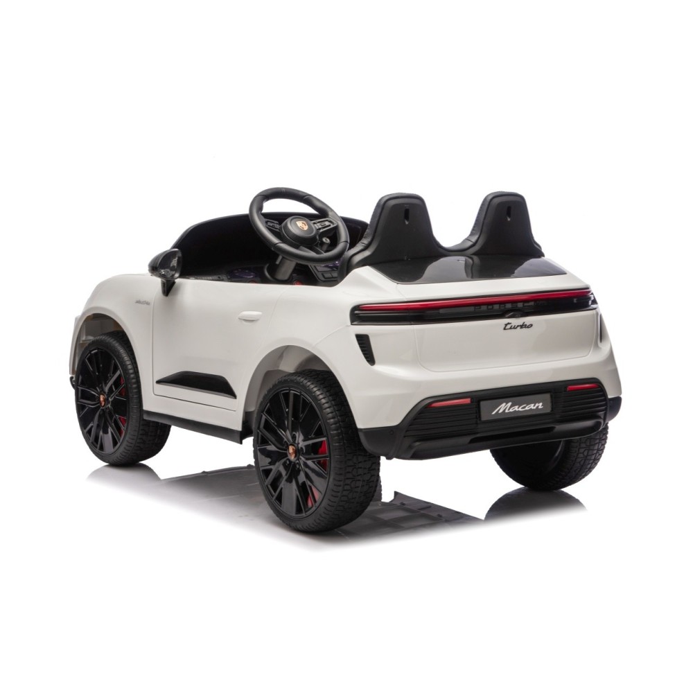 JOKO Elektrické autíčko Porsche Macan 4x4, penové kolesá, kožené sedadlo, biele