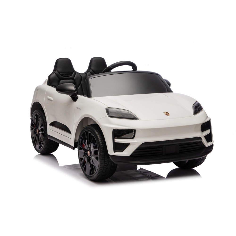JOKO Elektrické autíčko Porsche Macan 4x4, penové kolesá, kožené sedadlo, biele