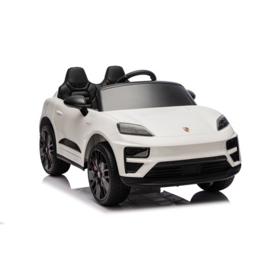 JOKO Elektrické autíčko Porsche Macan 4x4, penové kolesá, kožené sedadlo, biele