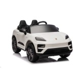 JOKO Elektrické autíčko Porsche Macan 4x4, penové kolesá, kožené sedadlo, biele