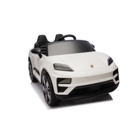 JOKO Elektrické autíčko Porsche Macan 4x4, penové kolesá, kožené sedadlo, biele