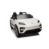 JOKO Elektrické autíčko Porsche Macan 4x4, penové kolesá, kožené sedadlo, biele
