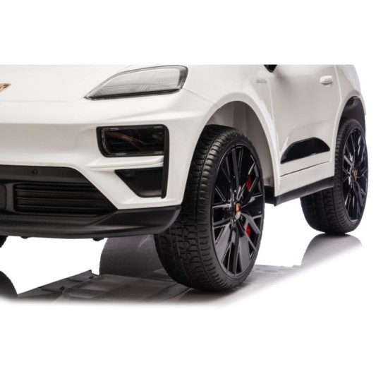 JOKO Elektrické autíčko Porsche Macan 4x4, penové kolesá, kožené sedadlo, biele