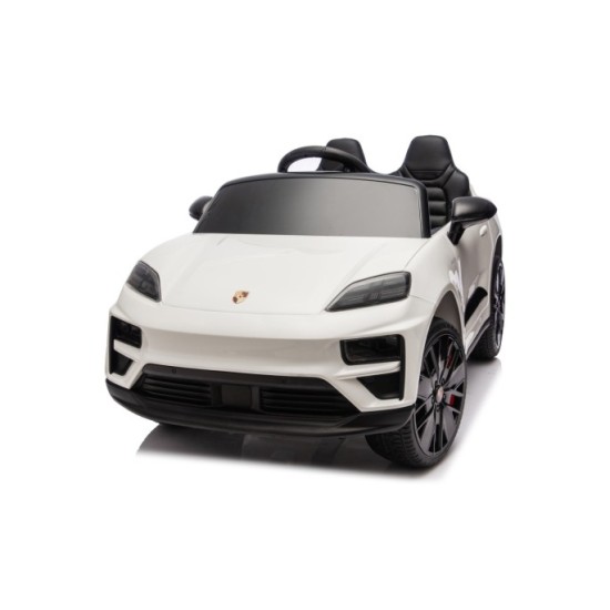 JOKO Elektrické autíčko Porsche Macan 4x4, penové kolesá, kožené sedadlo, biele