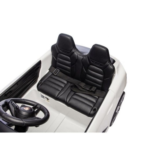 JOKO Elektrické autíčko Porsche Macan 4x4, penové kolesá, kožené sedadlo, biele