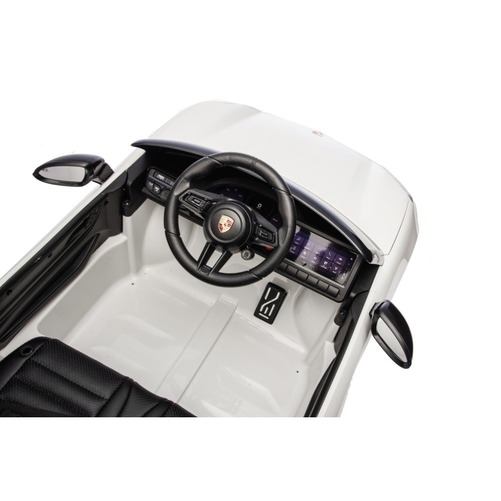 JOKO Elektrické autíčko Porsche Macan 4x4, penové kolesá, kožené sedadlo, biele