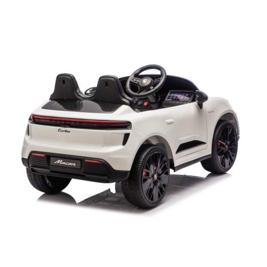 JOKO Elektrické autíčko Porsche Macan 4x4, penové kolesá, kožené sedadlo, biele