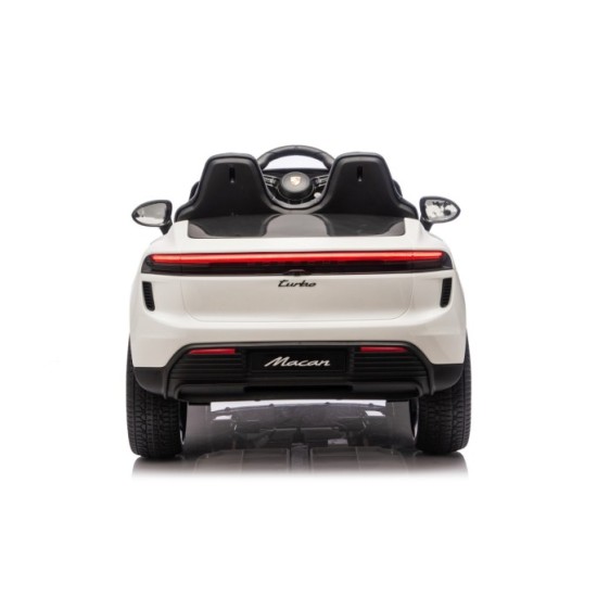 JOKO Elektrické autíčko Porsche Macan 4x4, penové kolesá, kožené sedadlo, biele