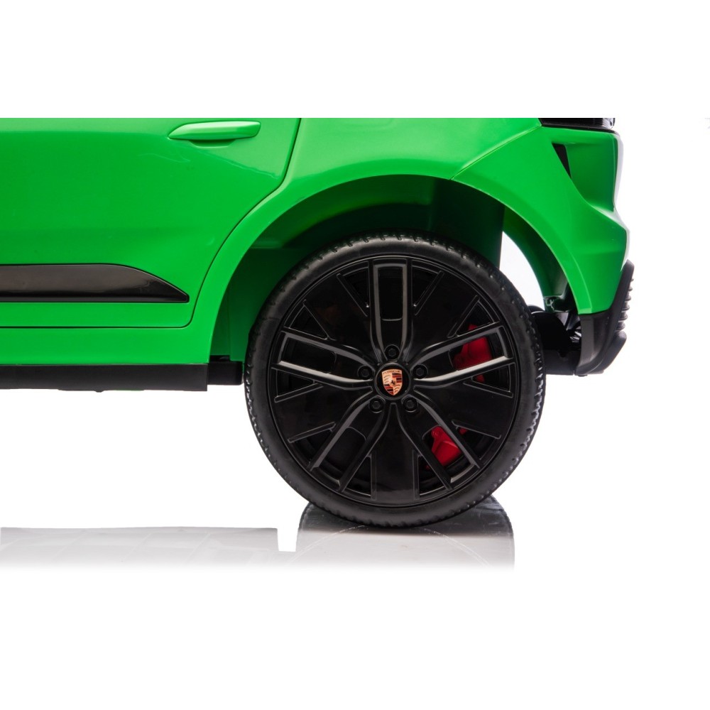 JOKO Elektrické autíčko Porsche Macan 4x4, penové kolesá, kožené sedadlo, zelené
