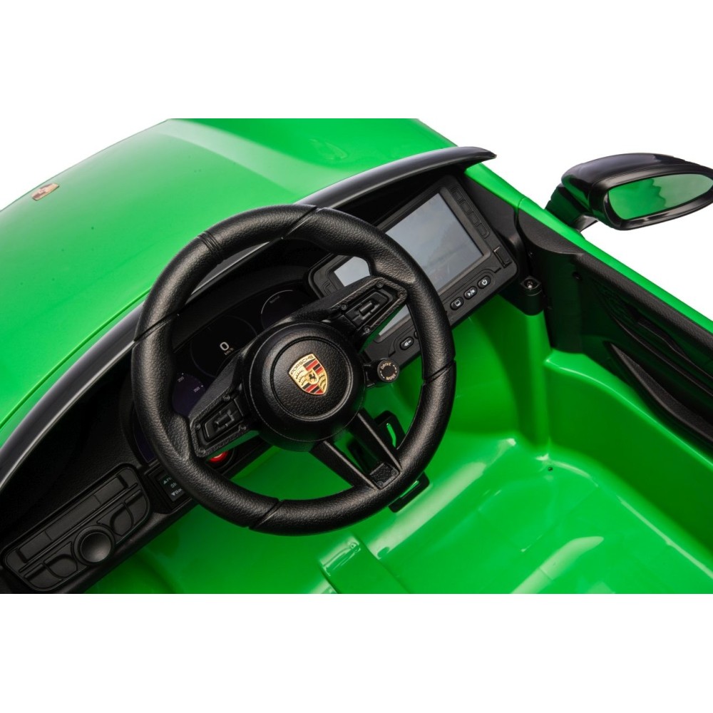 JOKO Elektrické autíčko Porsche Macan 4x4, penové kolesá, kožené sedadlo, zelené