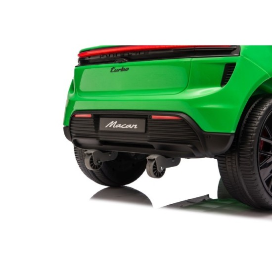 JOKO Elektrické autíčko Porsche Macan 4x4, penové kolesá, kožené sedadlo, zelené