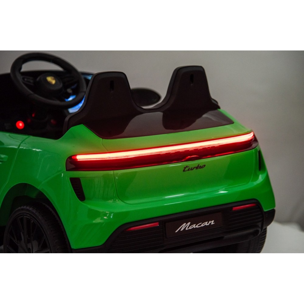 JOKO Elektrické autíčko Porsche Macan 4x4, penové kolesá, kožené sedadlo, zelené