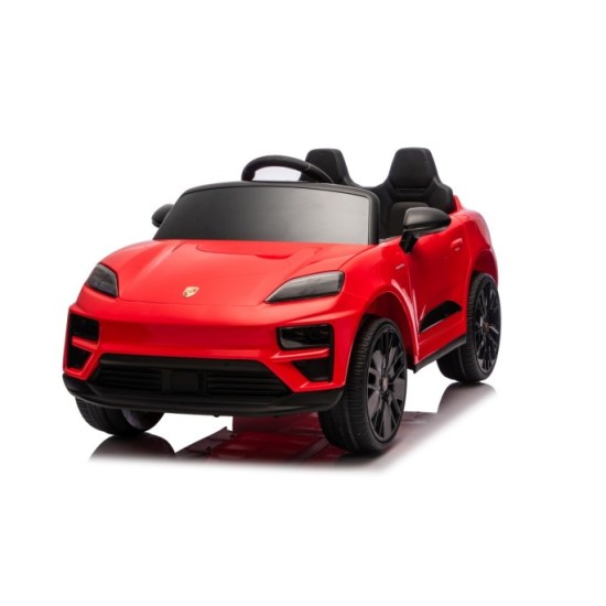 JOKO Elektrické autíčko Porsche Macan 4x4, penové kolesá, kožené sedadlo, červené