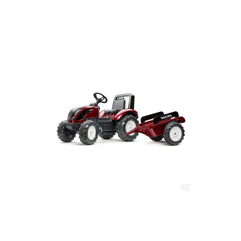FALK Šľapací Traktor s vlečkou Valtra S4, od 3 do 7 rokov
