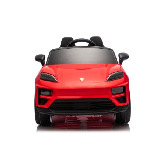 JOKO Elektrické autíčko Porsche Macan 4x4, penové kolesá, kožené sedadlo, červené