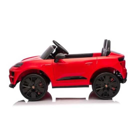 JOKO Elektrické autíčko Porsche Macan 4x4, penové kolesá, kožené sedadlo, červené