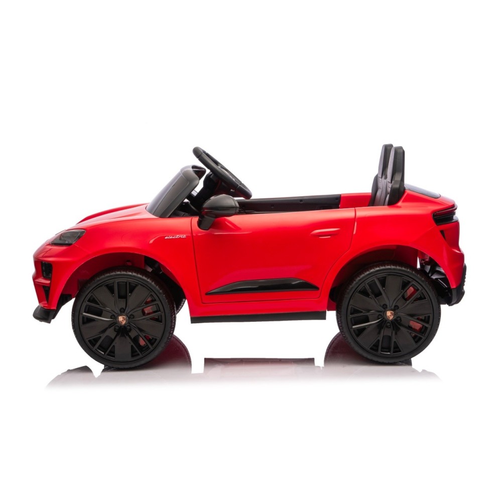 JOKO Elektrické autíčko Porsche Macan 4x4, penové kolesá, kožené sedadlo, červené