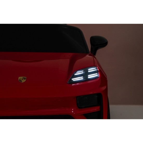 JOKO Elektrické autíčko Porsche Macan 4x4, penové kolesá, kožené sedadlo, červené