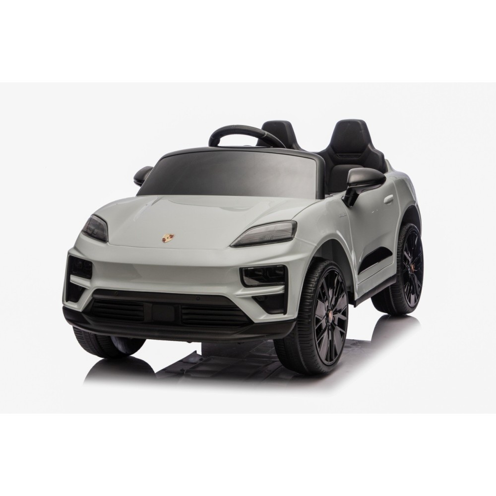JOKO Elektrické autíčko Porsche Macan 4x4, penové kolesá, kožené sedadlo, sivé