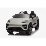 JOKO Elektrické autíčko Porsche Macan 4x4, penové kolesá, kožené sedadlo, sivé