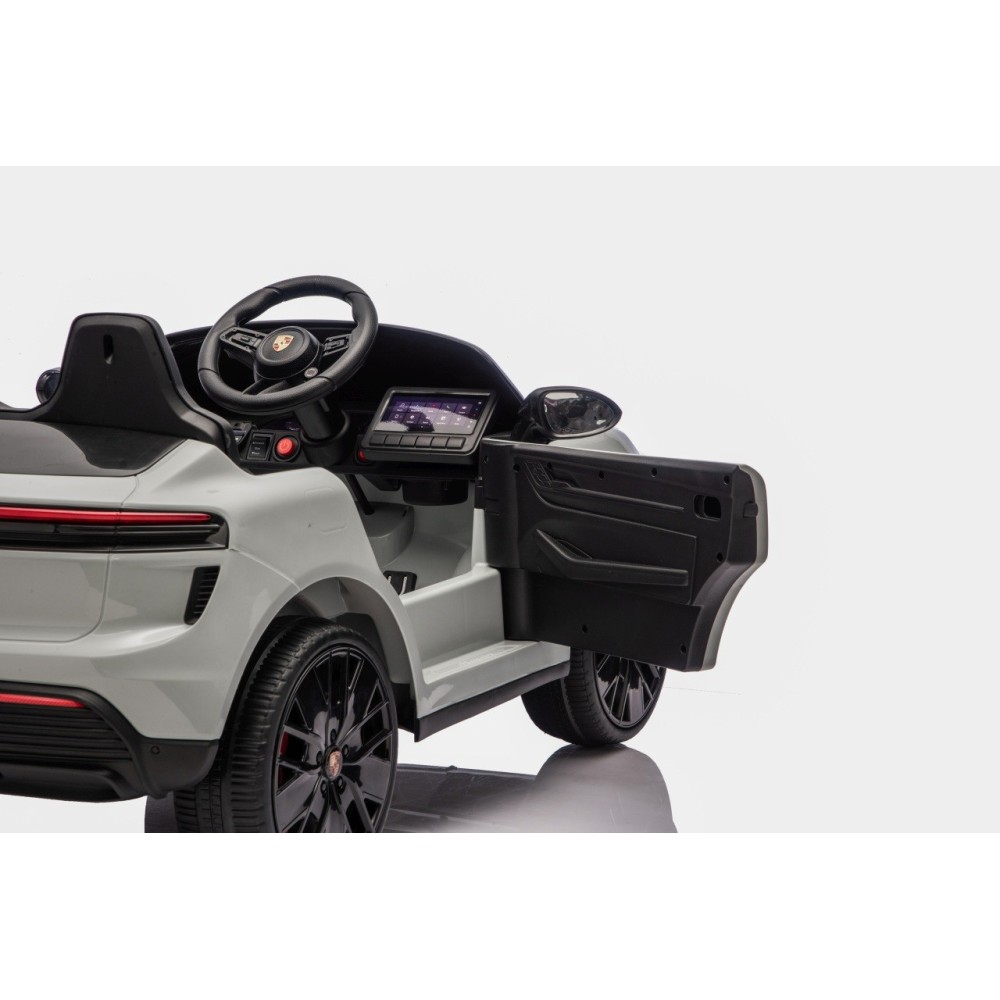 JOKO Elektrické autíčko Porsche Macan 4x4, penové kolesá, kožené sedadlo, sivé
