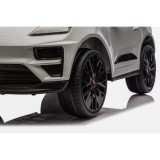 JOKO Elektrické autíčko Porsche Macan 4x4, penové kolesá, kožené sedadlo, sivé