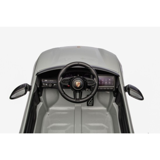 JOKO Elektrické autíčko Porsche Macan 4x4, penové kolesá, kožené sedadlo, sivé