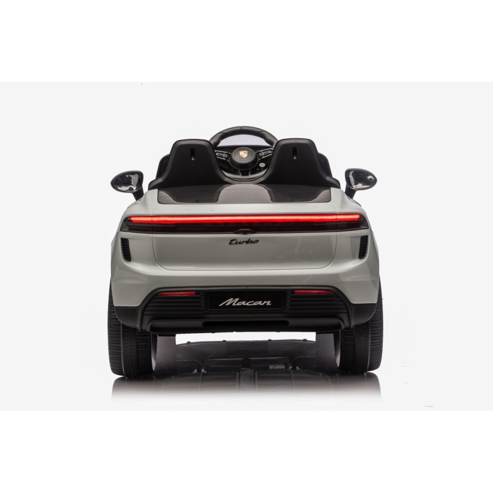 JOKO Elektrické autíčko Porsche Macan 4x4, penové kolesá, kožené sedadlo, sivé