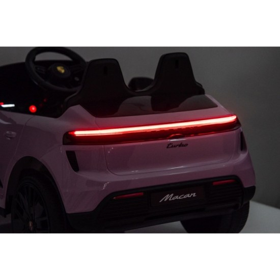 JOKO Elektrické autíčko Porsche Macan 4x4, penové kolesá, kožené sedadlo, ružové