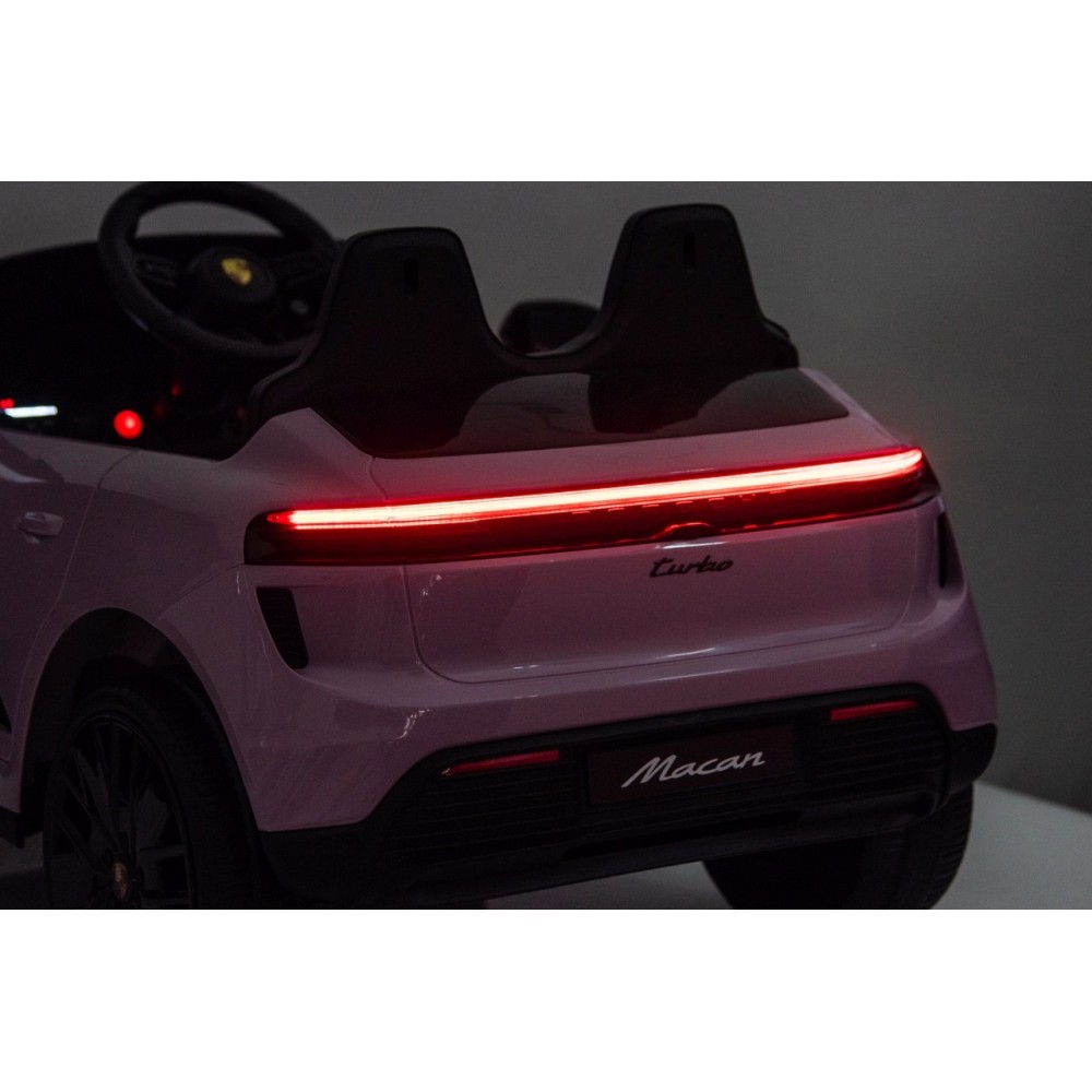 JOKO Elektrické autíčko Porsche Macan 4x4, penové kolesá, kožené sedadlo, ružové