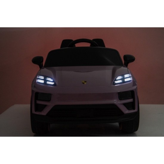 JOKO Elektrické autíčko Porsche Macan 4x4, penové kolesá, kožené sedadlo, ružové
