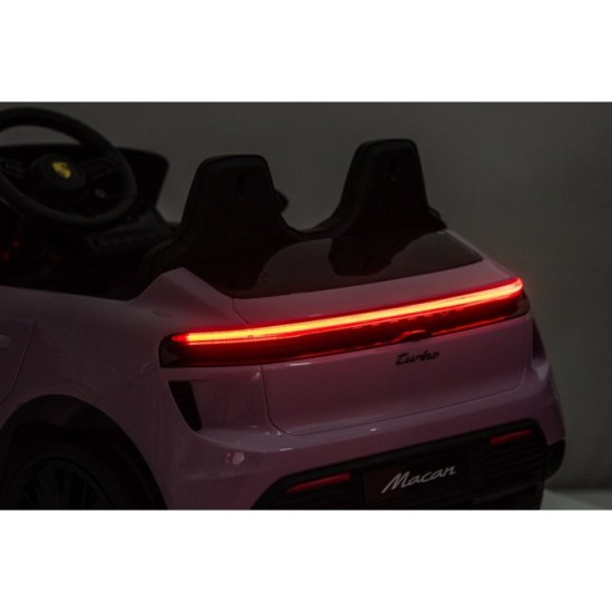 JOKO Elektrické autíčko Porsche Macan 4x4, penové kolesá, kožené sedadlo, ružové