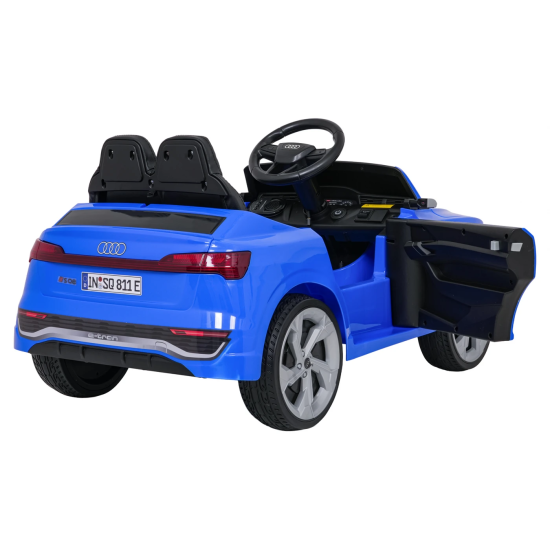 JOKO Elektrické autíčko Audi SQ8 4x4, penové kolesá, kožené sedadlo, modré