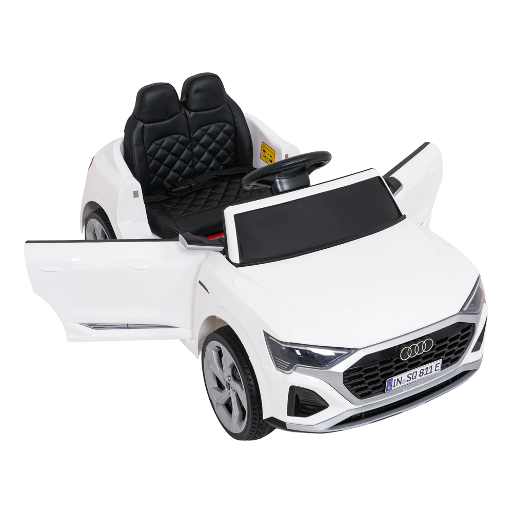 JOKO Elektrické autíčko Audi SQ8 4x4, penové kolesá, kožené sedadlo, biele