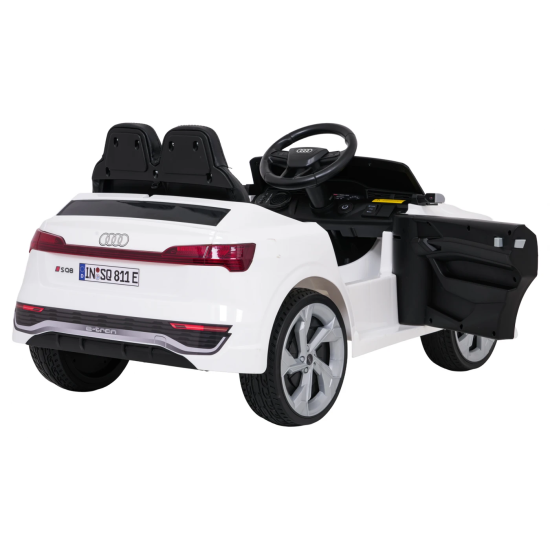 JOKO Elektrické autíčko Audi SQ8 4x4, penové kolesá, kožené sedadlo, biele
