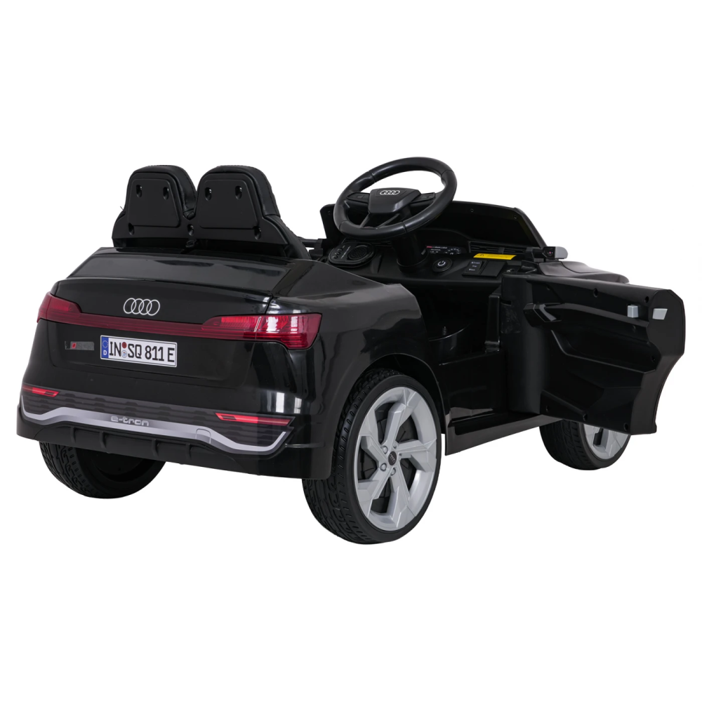 JOKO Elektrické autíčko Audi SQ8 4x4, penové kolesá, kožené sedadlo, čierne