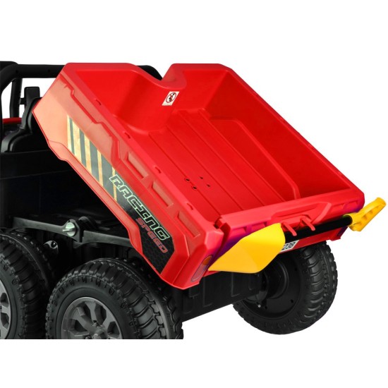 JOKO Elektrické autíčko Farmer Truck s Elektricky Vyklápacou Vlečkou, Dvojmiestne, Nosnosť 50kg, 6 kolesové, pohon 4x4 24V, peno