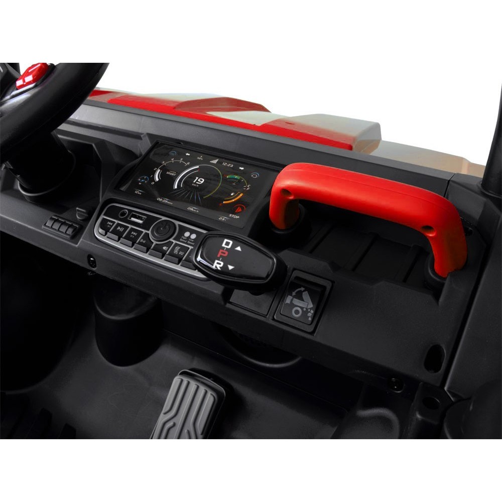 JOKO Elektrické autíčko Farmer Truck s Elektricky Vyklápacou Vlečkou, Dvojmiestne, Nosnosť 50kg, 6 kolesové, pohon 4x4 24V, peno