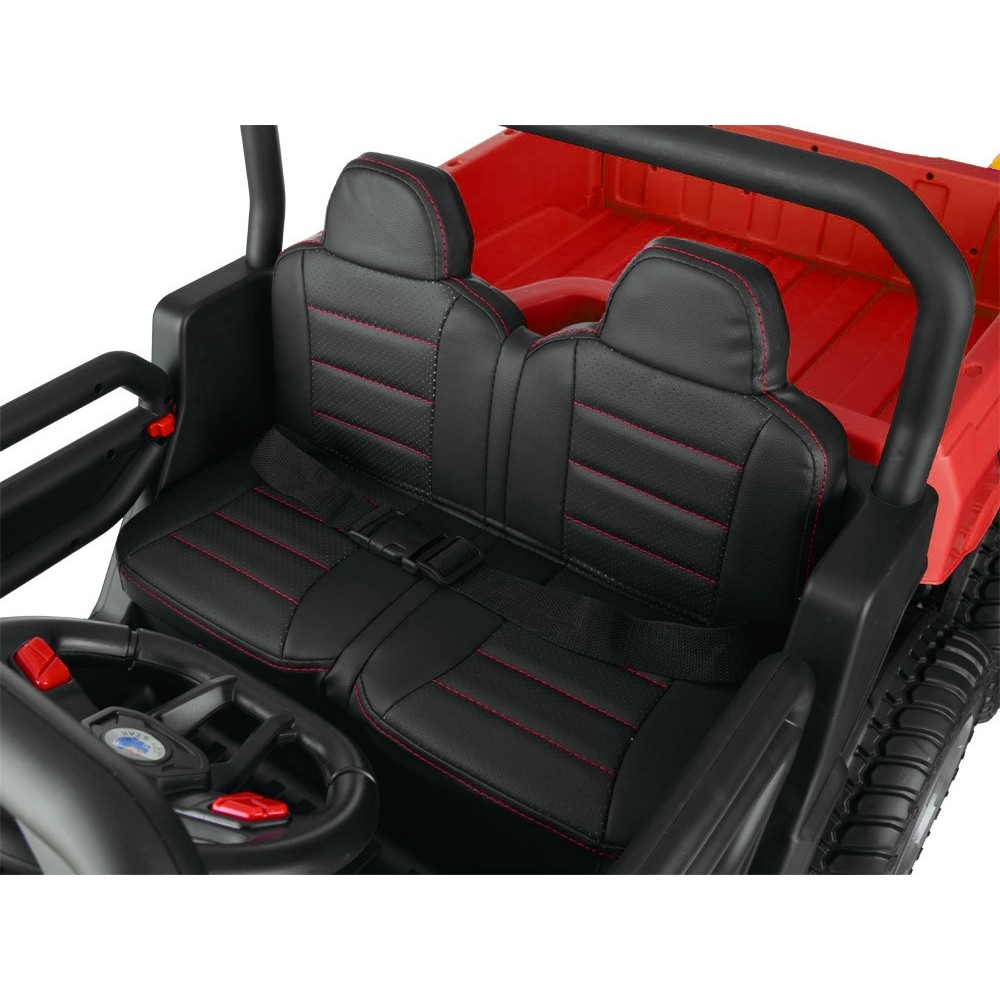JOKO Elektrické autíčko Farmer Truck s Elektricky Vyklápacou Vlečkou, Dvojmiestne, Nosnosť 50kg, 6 kolesové, pohon 4x4 24V, peno