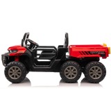 JOKO Elektrické autíčko Farmer Truck s Elektricky Vyklápacou Vlečkou, Dvojmiestne, Nosnosť 50kg, 6 kolesové, pohon 4x4 24V, peno