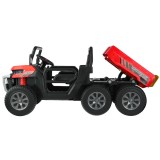 JOKO Elektrické autíčko Farmer Truck s Elektricky Vyklápacou Vlečkou, Dvojmiestne, Nosnosť 50kg, 6 kolesové, pohon 4x4 24V, peno