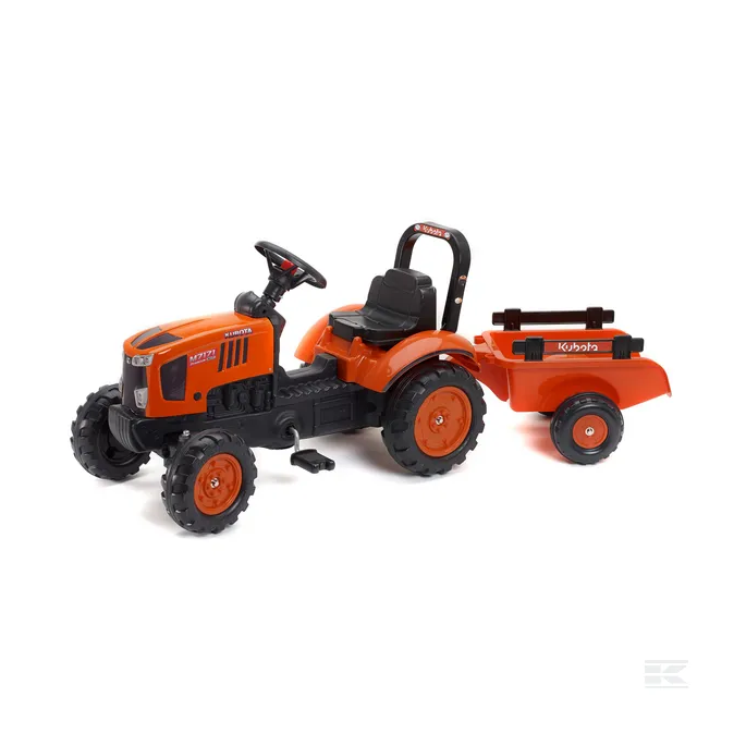 FALK Šľapací Traktor s vlečkou Kubota M7171