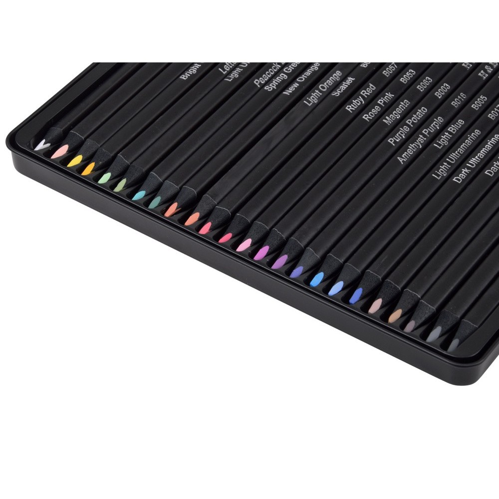 JOKO Profesionálna Sada Intenzívne Farebné ceruzky 24ks 3.3 mm Black Edition, kovové púzdro