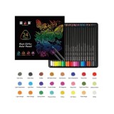 JOKO Profesionálna Sada Intenzívne Farebné ceruzky 24ks 3.3 mm Black Edition, kovové púzdro