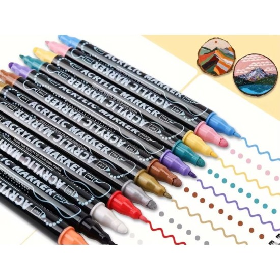 Double-sided waterproof acrylic markers 60 pcs - various uses AP0125