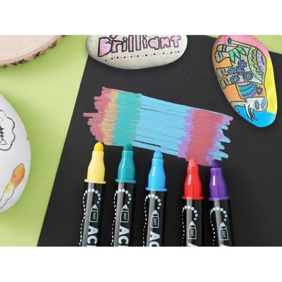 Double-sided waterproof acrylic markers 60 pcs - various uses AP0125